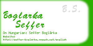 boglarka seffer business card