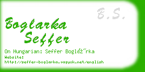 boglarka seffer business card